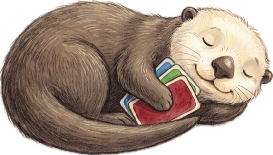 Otis the sea otter, asleep
